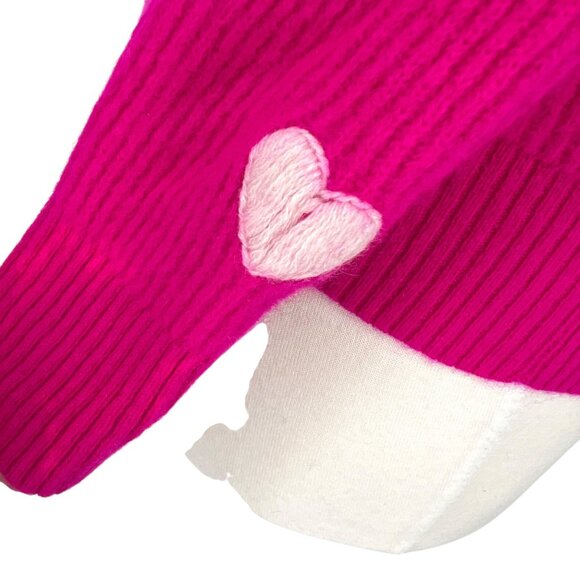 Charter Club Cashmere Heart Patch V-Neck Sweater Pink Size Small - Picture 7 of 10